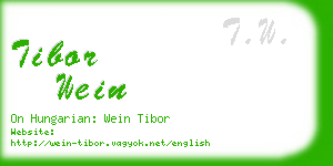 tibor wein business card